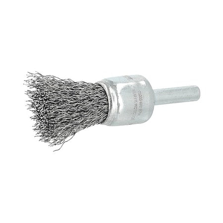 End Brush, 3/4"Dia., Carbon Steel Bristle