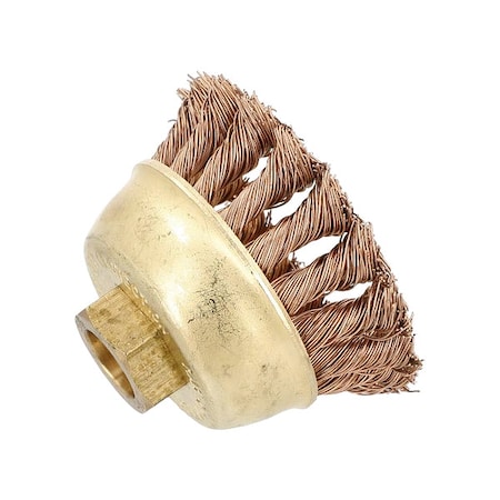 Cup Brush, 3"Dia., Bronze Bristle