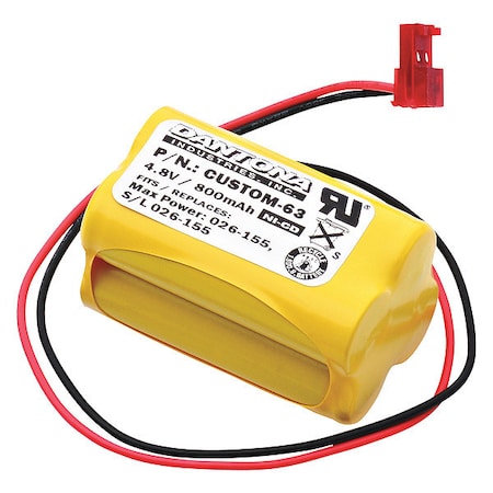 Battery 4.8 Volt Nickel Cadmium Dantona Emergency Lighting Battery