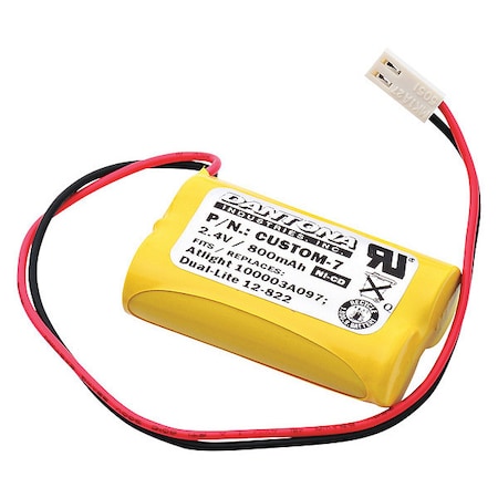 Dantona Battery - For Emergency Lighting - Battery Rechargeable - AA - 800 mAh - 2.4 V DC - 1-/ Pack