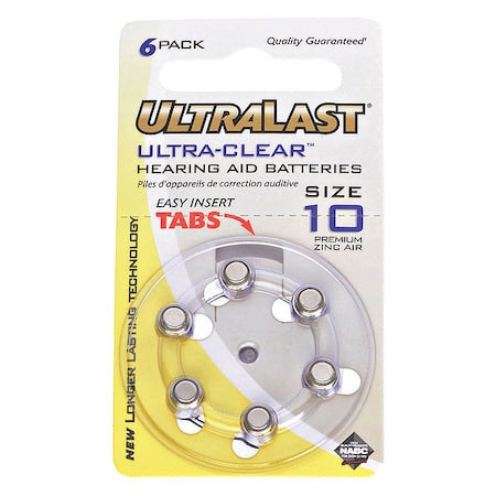 Battery 1.35 Volt Zinc Air Ultralast Hearing Aid Battery