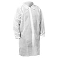 Lightweight Lab Coat, 2XL, Polypropylene, Snap, Elastic Cuff, Serged Seam, 50 PK