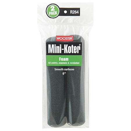 6" Mini Paint Roller Cover, 3/8" Nap, Foam
