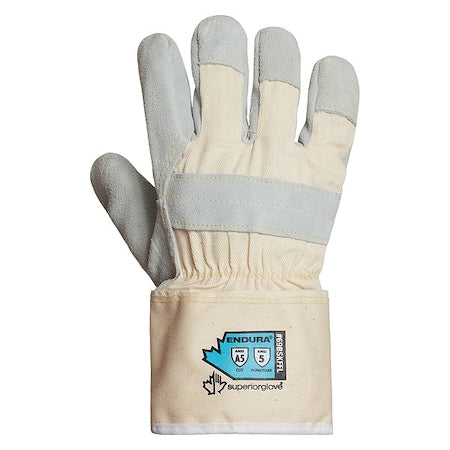 Leather Gloves, Cut Level A5 , Kevlar , Smooth , M 1 PR
