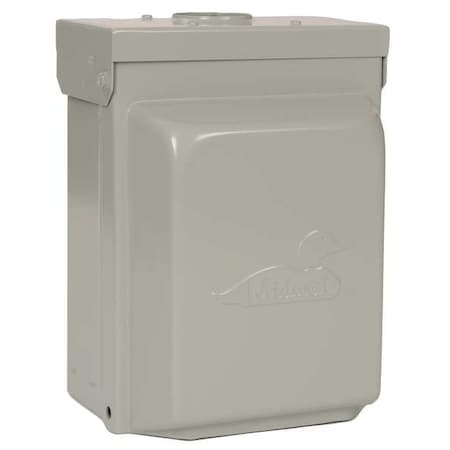 14 3/8 in H x 7 1/4 in W x 5 3/16 in D Unmetered Surface Power Outlet
