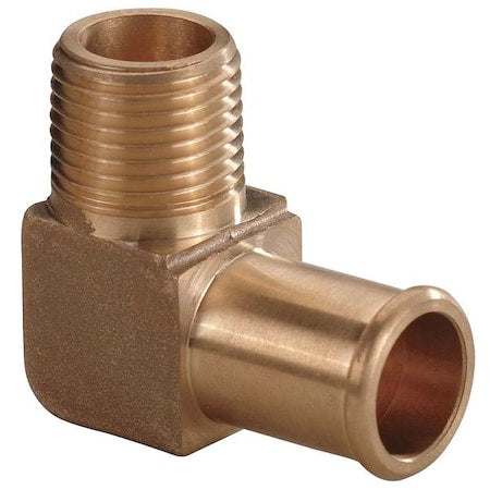 Hose Barb, 3/8 In Barb, 3/8 In MNPT, Brass, Finish/Coating: Polished
