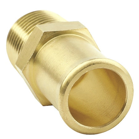 Hose Barb, 3/4 In Barb, 1/2 In MNPT, Brass, Hex Head Size: 7/8 in