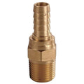 Hose Barb, 1/4 In Barb, 1/4 In MNPT, Brass