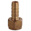 Hose Barb, 3/8 In Barb, 5/8 In FUNF, Alum