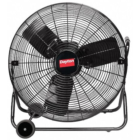 Light Duty Quiet Design Industrial Fan, Floor Mount, 24 in Blade Dia, 115V, 2,280/4,320/5,030 cfm