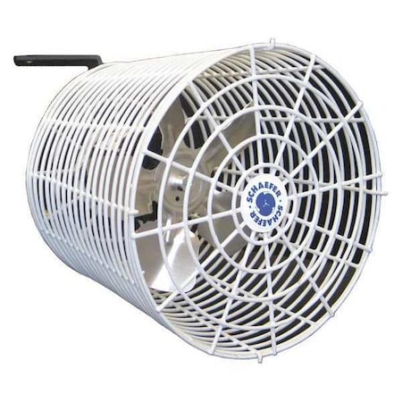 Standard Duty Industrial Fan, Wall Mount, 8 in Blade Dia, 115V, 450 cfm, Non-Oscillating