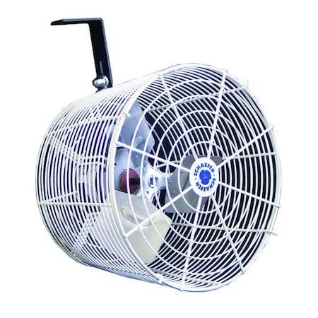 Standard Duty Industrial Fan, Wall Mount, 12 in Blade Dia, 115/230V, 1,470 cfm, Non-Oscillating