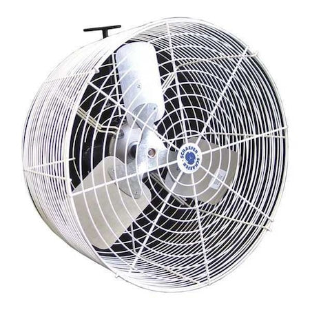 Standard Duty Industrial Fan, Wall Mount, 20 in Blade Dia, 115/230V, 5,470 cfm, Non-Oscillating