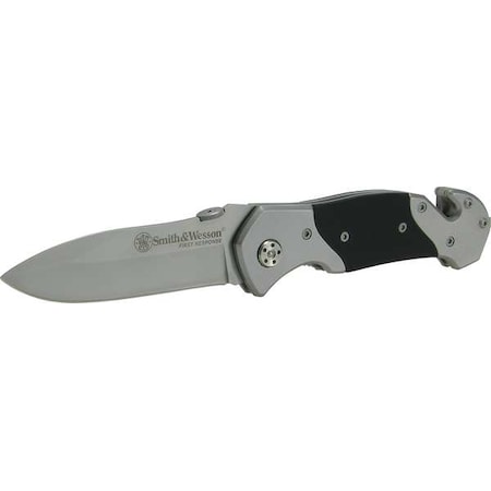 Folding Knife, Drop Point, 4.7 In, Smooth