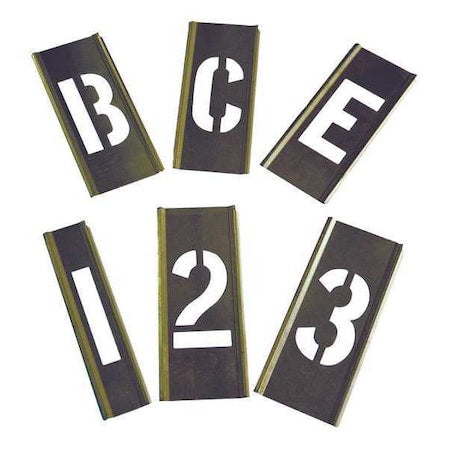 Interlocking Stencil, Numb&Letters, Brass, 6A231