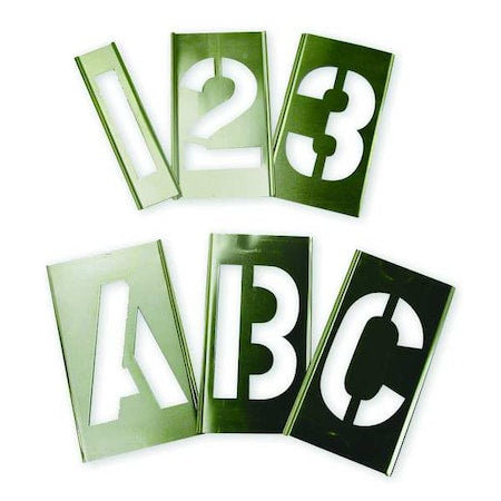 Interlocking Stencil, Numb&Letters, Brass, 6A232
