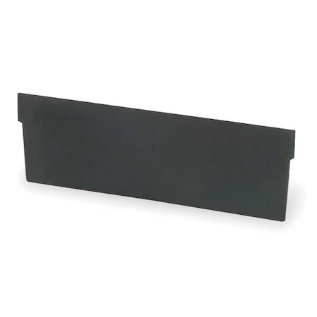 Divider, Plastic, Black, 10-17/32 in L x 2-7/8 in H, 24 PK