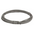 Drain Cleaning Cable, 3/8 in Dia, 75 ft Length, Inner Core, Coupling, 2 1/2 in Max Pipe Dia