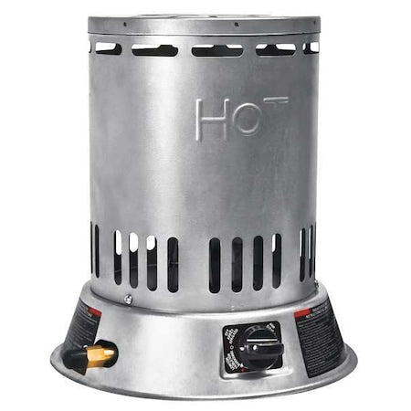 Portable Gas Floor Heater, Liquid Propane, Matchless Piezo, 15,000 to 25,000 BtuH, 11 11/16 in L