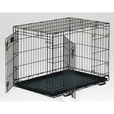 Life Stages Double Door Dog Crate Black 36"" x 24"" x 27