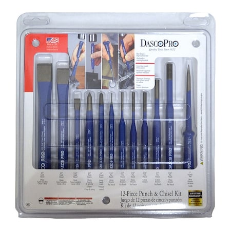 Punch & Chisel Kit, 12 Piece
