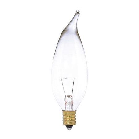 Bulb, Incandescent, 15W, CA10, Candelabra Base, Decorative Light