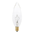 Bulb, Incandescent, 25W, BA9 1/2, Candelabra Base, Decorative Light