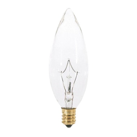 Bulb, Incandescent, 25W, BA9 1/2, Candelabra Base, Decorative Light
