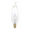 25 W CA8 Incandescent - Clear - 2500 Hours - 210L - Candelabra Base - 130V