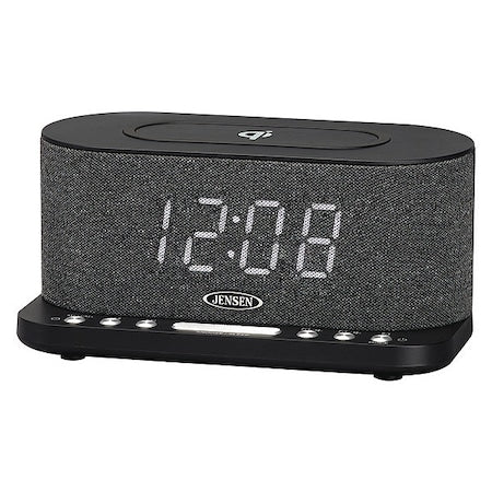 Dual Alarm Clock Radio with Wireless Qi Charging