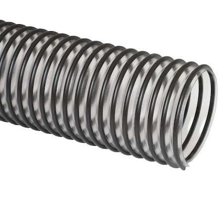 Ducting Hose, 25 ft L, Black/Clear