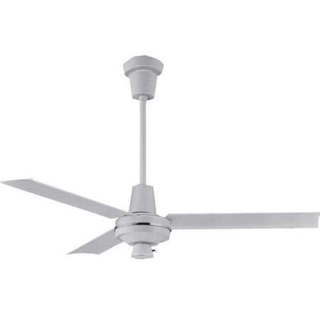 Commercial Ceiling Fan, 56 in Blade Dia, 3 Blades, Variable Speeds, 120V AC, White