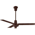 Commercial Ceiling Fan, 56 in Blade Dia, 3 Blades, Variable Speeds, 120V AC, Brown