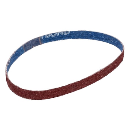 Sanding Belt, 3/8 in W, 13 in L, Coated, Zirconia Alumina, 60 Grit, Medium, Red