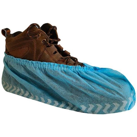 Disposable Shoe Covers, Polypropylene, Blue, Slip Resistant Sole: Yes , XL