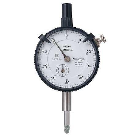 Dial Indicator, 0 to 10 mm Range, Yellow