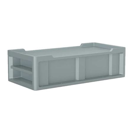 Institutional Bed,86 in L,Gray