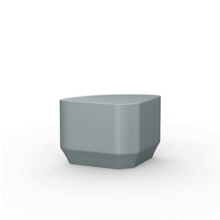 Rectangle End Table, 27 in W, 19 in L, 16 1/2 in H, Polyethylene, Gray