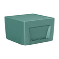 Rectangle End Table, 24 in W, 24 in L, 15 in H, Polyethylene, Aqua