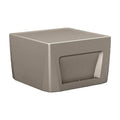 Rectangle End Table, 24 in W, 24 in L, 15 in H, Polyethylene, Stone Gray