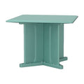 Square Table, 42 in W, 42 in L, 29 in H, Polyethylene Top, Aqua