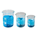 Beaker Set, Borosilicate Glass, Low Form, 250 mL, 400 mL, 600 mL / A Type I