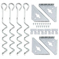 Steel Earth Anchor Kit, Gray