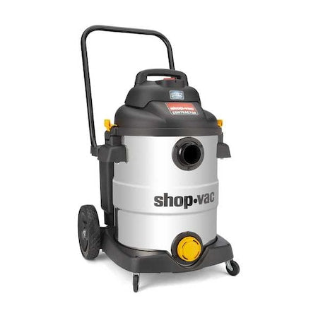 Shop Vacuum, 12 gal Tank Size, Stainless Steel, 2 in Vacuum Hose Dia, 12 ft Hose
