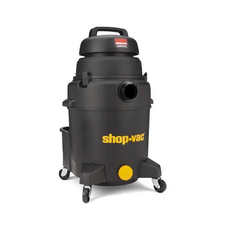 Shop Vacuum, 10 gal Tank Size, Plastic, 2 in Vacuum Hose Dia, 8 ft Hose, 90 cfm Air Flow