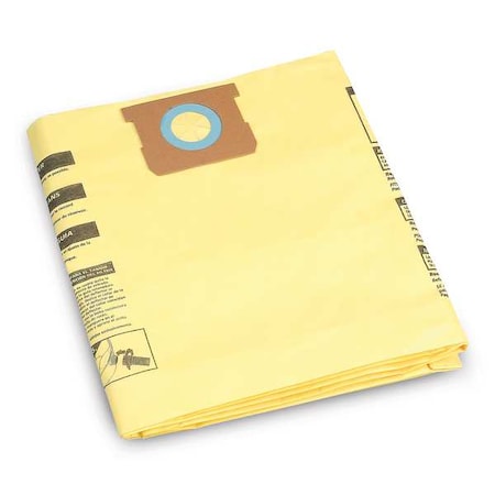 Vacuum Bags, Fits Shop Vac Vacuum Model I, Dry, Paper, Std, 2 PK