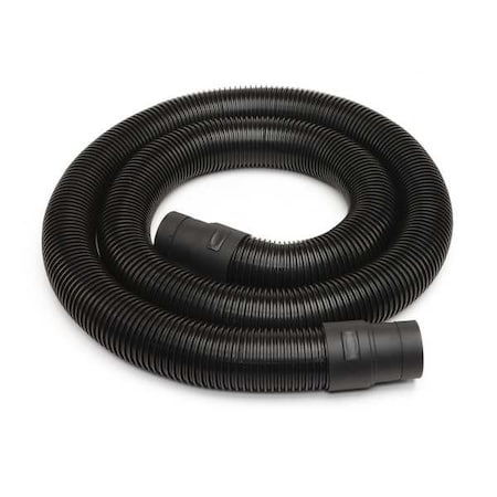 Vacuum Hose, 2 1/2 in Hose Dia., 8 ft Hose Length, Plastic, Black