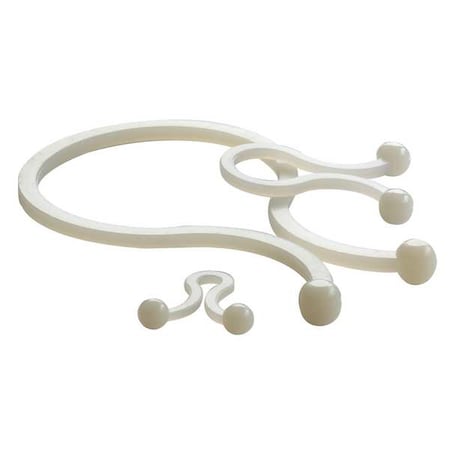 Cable Tie, 1 in L, 0.64 in Max Bundle Dia., Natural, Nylon, 50 PK