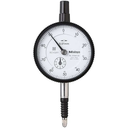 Dial Indicator, 0 to 10 mm, White