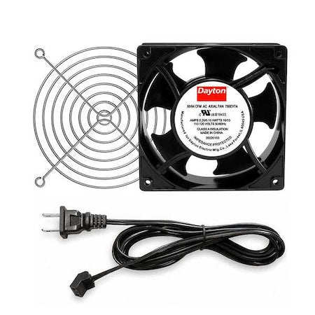 Square Axial Fan Kit, 120V AC, Cast Aluminum, 4 3/4 in W.